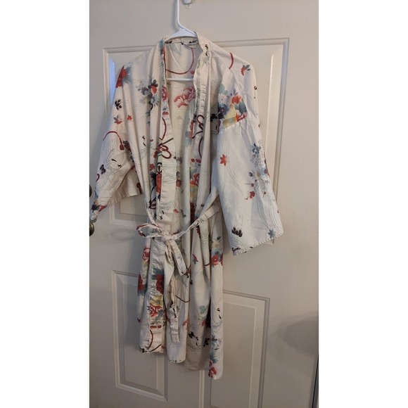 Vintage Kimono Style Robe Echo Paris, Birds with Floral Theme - Picture 1 of 8